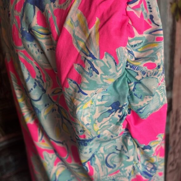 Lilly Pulitzer La Jolla Raz Berry Lobsters in Love dress, size medium, EUC - Picture 7 of 10